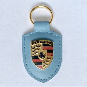 Porsche Leather Crest Key Ring